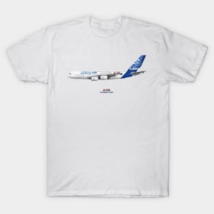 Illustration of Airbus A380 "Love at First Flight" T-Shirt